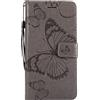 DENDICO Cover per Galaxy J5 2017, Pelle Portafoglio Custodia per Samsung Galaxy J5 2017 Custodia a Libro con Funzione di appoggio e Porta Carte di Credito - Grigio