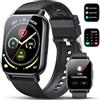 Poounur Smartwatch Uomo Donna con Effettua o Risposta Chiamate, 1.85 Orologio Smartwatch Contapassi/Cardiofrequenzimetro/Sonno, 100+ Modalità Sportivo Fitness Tracker, IP68 Smart Watch per Android iOS, Nero