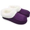 ofoot - Pantofole a Mocassino da Donna in Micro camoscio con Fodera in Peluche e Soletta in Spugna, per Interni ed Esterni