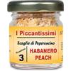 I Piccantissimi - HABANERO PEACH peperoncino piccantissimo in vasetto da (13 gr) - Scaglie di Peperoncino a lunga coltivato in Italia (300.000 SHU)