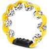 Flexzion Flower - Tamburello a percussione portatile da 20,3 cm, con sonagli in metallo e impugnatura ergonomica, piccoli tamburelli per adulti, bambini, chiesa, feste ed eventi musicali (giallo)