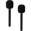 FLYAMAPIRIT Supporto microfono per DJI Mic 1/2, manico per microfono da intervista per Rode Wireless GO II / 2 / ME/Pro, adattatore per microfono Lavalier senza fili con schiuma antivento per