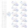 LINLAN 10 Pezzi Clip a Ventosa per Divisori da Acquario, Clip di Fissaggio per Vetro, Supporti di Isolamento per Pannelli in Plastica per Acquario (Bianco)