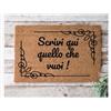 Social Crazy Tappeto zerbino personalizzato - frase personalizzata - cocco naturale ideale per ingressi (Cocco Naturale, 90x60 cm)