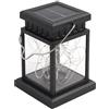 UTTASU Lanterna a LED solare, decorazione da giardino, lampada da tavolo impermeabile per esterni, con candela tremolante color ambra da appendere, lanterna ad energia solare per patio e giardino