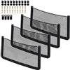 Omtofo Rete portaoggetti per Auto, 4 Pezzi 42 x 21 cm, Borsa a Rete, Organizer per Auto, Borsa portaoggetti, Rete per Bagagliaio Flessibile per roulotte