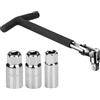Sukudon Set di 5 chiavi per candela di accensione, 16 mm/18 mm/21 mm, per auto e moto, utensili universali nero opaco