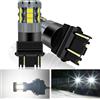 UPXSXT 2Pcs 3157 LED luce freno lampadina bianca, 4157 3057 3157A 3457 4057 T25 P27/7W CANBUS senza errori Anti Hyper Flash lampadina di ricambio Super Luminoso 30-SMD 25W 4000LM