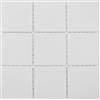 conwire Piastrella a mosaico tinta unita bianca antiscivolo R10B in ceramica antiscivolo piatto doccia pavimento cucina bagno pietra mosaico formato: 97 x 97 x 6 mm, dimensioni foglio: 300 x 300 mm, 10 fogli