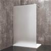 Arreditaly Parete Doccia Fissa Walk In In Cristallo Temperato Satinato da 8 mm Reversibile Cabina Box Bagno Con Con Barra Stabilizzatrice Anta Profilo A Muro In Alluminio Anodizzato Dacca (120 x 195 Cm)