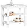 SoBuy® Scarpiera, Panchina Ingresso,Portascarpe, mensola da bagno, Anti-scivolo,bianco, FSR02-K-W,IT