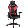 KLESIA Sedia da Gaming Poltrona da Gaming in Ecopelle schienale reclinabile con poggiatesta e cuscino lombare, Altezza regolabile Direzionale, sedia per ufficio scrivania colore rosso e nero