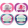 AVENT Philips AVENT Ciuccio Ultra Air Day & Night da 6 a 18 m, confezione da 4: 2 ciucci fosforescenti; 2 ciucci Ultra Air, età 6-18 mesi, con custodia per sterilizzatore