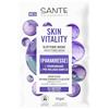 SANTE Naturkosmetik Skin Vitality, maschera lisciante rivitalizzante idratante con paratria, olio di semi d'uva e complesso di collagene, per una maggiore forza ed elasticità, 8 ml