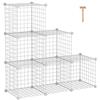 C&AHOME Portaoggetti Wire Cube, 6 - Organizer per cubi Griglie in metallo a C, Scaffali modulari, Scaffali per contenitori, Organizzatore per armadio, soggiorno, 36,6L x 12,4L x 36,6A Bianco