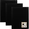 eco-eco Eco018x3 eco018x3 - Cartellina per libri in formato A4, 100% riciclato, 40 tasche, colore: Nero
