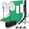 Andoer Studio Photography Light Kit Softbox - Set di luci per studio ritratto prodotto foto live streaming video registrazione