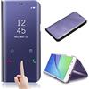 CrazyLemon per Samsung Galaxy S9 Custodia Cover, Data Time Clear View Bright Custodia in Silicone con Rivestimento Protettivo per PC + Custodia Protettiva in Pelle PU per Samsung Galaxy S9 - Viola