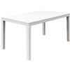 Dmora - Tavolo da esterno Vasto, Ripiano rettangolare da pranzo, Tavolo da giardino indoor e outdoor multiuso, 100% Made in Italy, 138x78h72 cm, Bianco