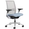 Steelcase Sedia da ufficio ergonomica Steelcase Think Glow Up con supporto lombare LiveBack, braccioli 4D Seagull/Blue Nickel; Prodotto in Europa