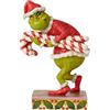 Enesco Jim Shore Dr. Seuss The Grinch Stealing Candy Canes Figurina, 19 cm, multicolore, verde