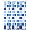 Kleine Wolke Textilgesellschaft Tenda da doccia, in fibre sintetiche, blu azure, 200 x 120 cm