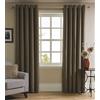 Sleepdown Tenda 100% poliestere a spina di pesce con occhielli, 168 x 137 cm, colore naturale