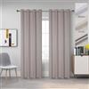 Miracle Home. Tende moderne ed eleganti in 2 pezzi (un pezzo incluso) per soggiorno e camera da letto con occhielli. Madreselva. 145cm (anche) x 260cm (alto). Crudo