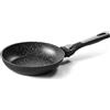 Pradel Excellence - Pierra - Padella 28 cm - Alluminio forgiato - Rivestimento in pietra - Spessore 2,5/4,0 mm - Manico rimovibile - Compatibile con
