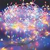 Zarivy Ghirlanda di 100 LED a batteria, cavo argento, luce multicolore, 1,5 m, decorazione per feste e ambienti festivi.
