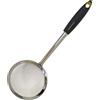 Fackelmann Morbido schiumarola a rete, in acciaio inox e manico in polipropilene con tocco morbido, antiscivolo ed ergonomico, adatto per friggere e schiumare, 30 x 11 x 8 cm, arancione e grigio, 1
