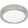 Eglo Fueva 6 Plafoniera a LED, rotonda, lampada da soffitto in metallo | colore argento e plastica bianca, luce bianca calda e fredda, IP44, diametro 16,5 cm