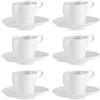 San Ignacio Set 6 tazze porcellana bianca c piatto 120 collezione VESSIA