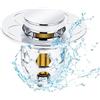 GC GLOBALCOMMERCE Tappo Lavandino Bagno Bidet per scarico Universale Pop-Up con Filtro