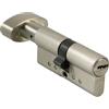 Amig - Cilindro di sicurezza con pomolo | Serratura per porte | Cilindro di Alta Sicurezza | Anti-picking e Anti-bumping | Include 5 chiavi | Cromato Satinato | Misure: 62 (31-31 mm)