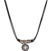 s.Oliver Necklace with Pendant Stainless Steel Men's Necklace, Leather, Silver, Cross, Comes in Jewellery Gift Box