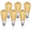 LUTW Lampadine LED E27 Luce Calda 2700K, 6W Lampadine Vintage E27 ST64, Equivalenti a 60W, 630LM Lampadine LED Retro E27, Non Dimmerabile, Risparmio Energetico, per Bar Caffetteria Casa Caffe, 6 Pezzi