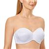 DELIMIRA Donna Reggiseno Senza Spalline Multifunzione con Ferretto Mini-Jacquard Bianco 5C