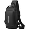 HAN-LBG Zaino Monospalla Uomo, Donna Marsupio Monospalla Con Blocco Password Antifurto, Borsello Monospalla con Porta di Ricarica USB, Borsa da Petto per Escursionismo, Ciclismo, Viaggi