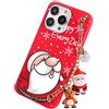 Yoedge Rosso Natale Custodia Bracciale per Samsung Galaxy A13 (5G) 6,5 con Catena, Wristband Cover con Babbo Natale Alce Disegno, Squishy Silicone Antiurto Case per Samsung A13 5G, Babbo Natale 3