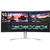 LG 38WN95C Monitor 38 QuadHD+ UltraWide Curvo 21:9 LED NanoIPS 1ms HDR 600, 3840x1600, AMD FreeSync 144Hz, Audio Stereo, HDMI 2.0 (HDCP 2.2), Display Port 1.4, Thunderbolt 3, Flicker Safe, Bianco