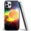 STAMPATEK Custodia Cover per Huawei Mate 20 PRO Palla Basket Infuocata Pallacanestro Gel Morbida Trasparente Anti Urto MOD. CO28