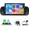 wanhonghui 2G+32G Carplay Autoradio per Fiat Panda 2013-2020 con Android Auto Navigatore,Schermo da 7 Pollici Android 13 Stereo con GPS Bluetooth Mirror Link WiFi/FM/RDS+Retrocamera