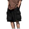 generic Pantaloncini cargo da uomo Baggy Hip Hop Cargo, pantaloncini corti da danza stradale, pantaloni corti per adolescenti, skateboard, pantaloni estivi con tasche, pantaloni da jogging, Nero , M
