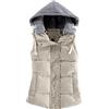 Fulidngzg Gilet Smanicato Donna Corto con Cappuccio Giubbino Caldo con Zip Piumino Trapuntata Gilet Senza Maniche Leggero Casual Giubbotto Antivento Invernale