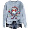 HEONSATI Natalizio Donna Pullover Cotone Maglioni Girocollo Natalizia Oversize Maglione Natale T Shirt Da Donna Con Stampa 3d Di Natale Taglie Forti Felpa Senza Cappuccio Da Natale Comode Tops Invernale Curvy