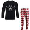 siciem Pigiama Uomo Lungo in Caldo Cotone Disney Natalizio Art. WD14107 (52/XL, Nero)