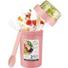 Onezebra Tazza di Muesli To Go, 2 in 1 Tazza Yogurt e Cereali ,Tazza per Yogurt Portatile,760ml+230ml Porta Yogurt Cereali Frutta , Contenitore Per Alimenti Colazione con Cucchiaio Coperchio, Contenitori Oats