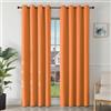 Joydeco Tende Oscuranti per Interni 2 Pezzi L 140 x A 200, Tende Termiche Isolanti con Occhielli per Soggiorno e Camera da Letto Moderne Blackout Curtains, Arancione