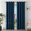 Joydeco Tende Oscuranti per Interni 2 Pezzi L 140 x A 200, Tende Termiche Isolanti con Occhielli per Soggiorno e Camera da Letto Moderne Blackout Curtains, Blu Navy